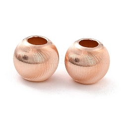 925スターリングシルバービーズ  キャッツアイビーズ  ラウンド  波形ビーズ  ローズゴールド  7mm  穴：3mm  43個/ 10g&nbsp;STER-Z001-010RG
