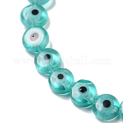 Handmade Evil Eye Lampwork Beads Strands&nbsp;LAMP-G164-10A-01