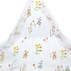 2 Yards Polyester Embroidery 3D Flower Mesh Fabrics&nbsp;DIY-WH0622-383A