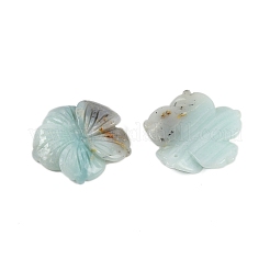 天然のフラワーアマゾナイト彫刻ペンダント  花のチャーム  28.5x29.5x5mm  穴：1.2mm&nbsp;G-B097-01A-08