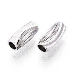 真鍮製スペーサービーズ  カドミウムフリー＆ニッケルフリー＆鉛フリー  バレル  プラチナメッキ  11x5mm  穴：2.8mm&nbsp;KK-T075-53P