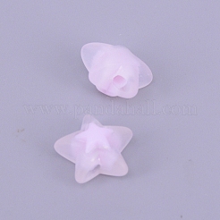 透明なアクリルビーズ  艶消し  DIYアクセサリー  透明  スター  ラベンダー  16x16.5x9.5mm  穴：2.5mm&nbsp;FACR-CJC0001-02B