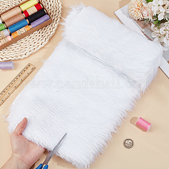 ポリエステルプラッシュ生地1枚  DIY工芸品  ホワイト  1600x5mm&nbsp;AJEW-BC0010-04B
