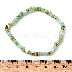 天然アマゾナイトとシェルビーズのストレッチブレスレット（女性用）  コラム  内径：6-7/8インチ（17.5cm）&nbsp;WU5531-4