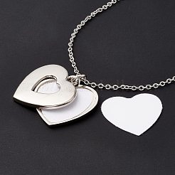 Sublimation Blank Aluminum Pendant Necklace&nbsp;NJEW-E020-01P-02