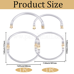 2Pcs 2 Styles Aluminum Purse Handle Frames&nbsp;PURS-BBC0001-11A