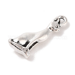 合金のチベット風チャーム  キツネ  カドミウムフリー＆鉛フリー  アンティークシルバー  19x8x4mm  穴：1.5mm  約925個/1000g&nbsp;TIBE-Q050-72AS-LF