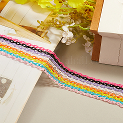プラスチックアズキチェーン  ミックスカラー  8.5x4.5x1mm&nbsp;KY-CJ0001-31