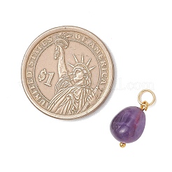 Natural Green Aventurine & Amethyst & Apatite & Rose Quartz & Tiger Eye Tumbled Stone Pendants&nbsp;PALLOY-JF04995