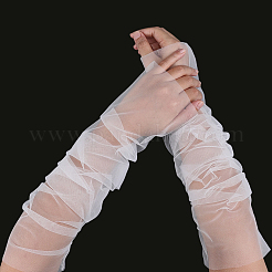 Polyester Long Fingerless Wedding Bride's Sleeves&nbsp;AJEW-WH20020-462A
