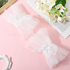 Polyester Lace Arm Oversleeves for Bride&nbsp;AJEW-WH20120-24B