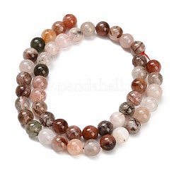 Natural Multi-Color Rutilated Quartz Beads Strands&nbsp;G-G300-A03-8mm