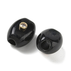 Natural Obsidian European Beads&nbsp;GG-CBA105B-02J-G