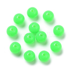 蛍光アクリルビーズ  ラウンド  ライム  8mm  穴：1.5mm&nbsp;X-MACR-R517-8mm-07