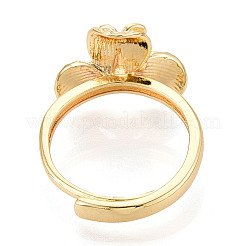 Flower Brass Cup Peg Ring Settings&nbsp;KK-N274-03G