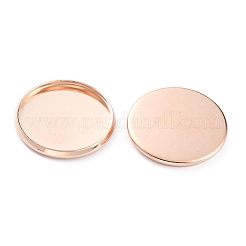 304 Stainless Steel Cabochon Settings&nbsp;STAS-Y001-12F-RG