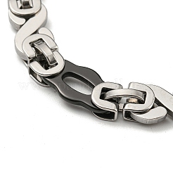 Two Tone 201 Stainless Steel Oval & Infinity Link Chain Bracelet&nbsp;BJEW-B078-36BP