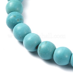 Natural & Synthetic Gemstone Round Beaded Stretch Bracelets&nbsp;BJEW-JB09881