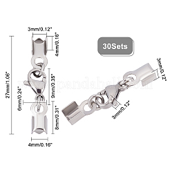 304ステンレススチール製ロブスタークロウ留め金30セット  コー​​ドが終了すると  ステンレス鋼色  27mm&nbsp;STAS-UN0037-35