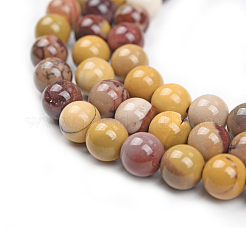Natural Mookaite Round Beads Strands&nbsp;X-G-O047-12-6mm