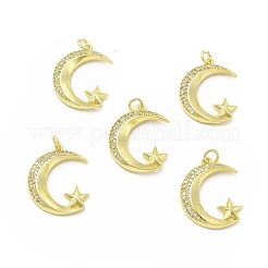 Brass Micro Pave Cubic Zirconia Pendants&nbsp;KK-E068-VB109