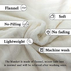 Semi-Custom Double Sided Rectangle with Word Flannel Fabric Blanket&nbsp;DIY-WH0267-016