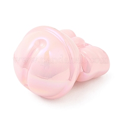クリーミーカラーのアクリルパーツ  ボウベル  24x17mm  穴：2mm&nbsp;MACR-Q161-01B