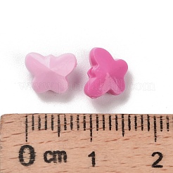 不透明なアクリルビーズ  蝶  多面カット  ピンク  6.5x8x4.5mm  穴：1.2mm  4000個/ 500g&nbsp;SACR-D009-02B