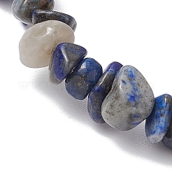 Natural Lapis Lazuli Chip Beaded Stretch Bracelets&nbsp;BJEW-JB11133-11