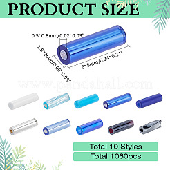 40G 10 Colors Glass Bugle Beads&nbsp;SEED-ME0001-21