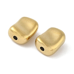 304ステンレススチールビーズ  イオンプレーティング（ip）  直方体  18KGP本金メッキ  14x10x6mm  穴：2mm&nbsp;STAS-D376-06C-G