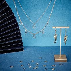 100個 2色 304ステンレススチール リンキングリング  ゴールデン·ステンレス鋼色  10x1mm  50個/カラー&nbsp;STAS-UN0035-44