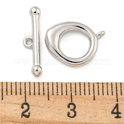 真鍮製マンテル  カドミウムフリー＆ニッケルフリー＆鉛フリー  リング  プラチナ  リング：13.5x11x2.8mm  穴：1mm  バー：16.5x4x2.5mm  穴：1mm&nbsp;KK-A223-09P