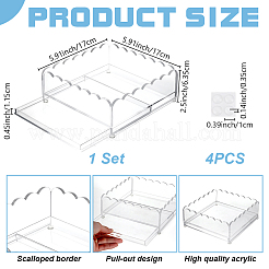 Square Acrylic Trays&nbsp;ODIS-WH0007-013A