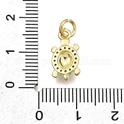 Brass Micro Pave Cubic Zirconia Pendants&nbsp;KK-Z100-16G