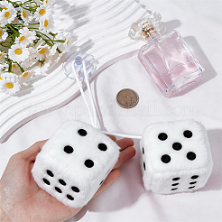 Dice Plush Cloth Pendant Decorations&nbsp;HJEW-SP0001-84A