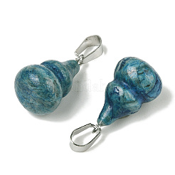 Dyed & Heated Natural Blue Agate Pendants&nbsp;G-B127-03P-06