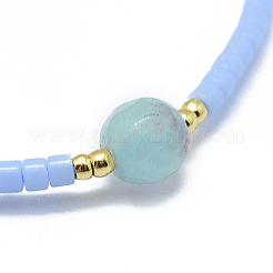 Adjustable Natural Agate Braided Bead Bracelets&nbsp;BJEW-F391-A11