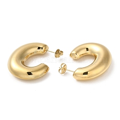 304 Stainless Steel Ring Stud Earrings&nbsp;EJEW-Z026-06G
