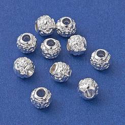 合金ビーズ  長持ちメッキ  ラウンド  銀  8x7mm  穴：1.4mm&nbsp;FIND-B029-26S