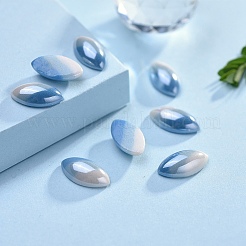 Opaque Glass Cabochons&nbsp;GGLA-S038-03B-3x12