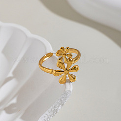 304 Stainless Steel Cuff Open Rings for Women&nbsp;FH7234