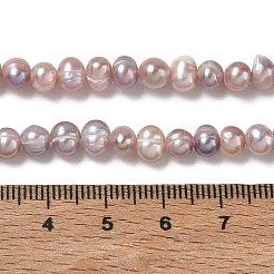 天然養殖淡水パールビーズ連売り  グレード2a++  ポテト  アザミ  5~6mm  穴：0.6mm  約67~68個/連  13.39~13.58''（34~34.5センチメートル）&nbsp;PA-CBAC463-10