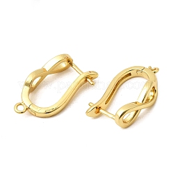 Infinity Brass Hoop Earring Findings&nbsp;KK-A289-10G
