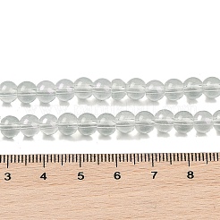 ガラスビーズ連売り  グリッターパウダー付き  ラウンド  グレー  6x5.5mm  穴：1mm  約142個/連  29.92''（76センチメートル）&nbsp;GLAA-K068-01A-13