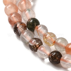 Natural Colorful Rutilated Quartz Beads Strands&nbsp;G-B090-A18-03