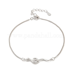 925 Sterling Silver Link Bracelets&nbsp;BJEW-D320-01P
