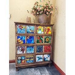 Mosaic Tiles Glass Cabochons&nbsp;X-DIY-P045-01