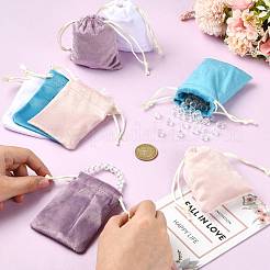 20Pcs 4 Colors Velvet Jewelry Drawstring Storage Pouches&nbsp;FB-FSEC6E-01