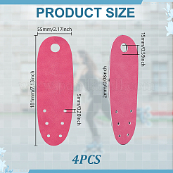 Suede Flat Toe Guard Protectors&nbsp;LS-AJEW-WH0270-860B-05